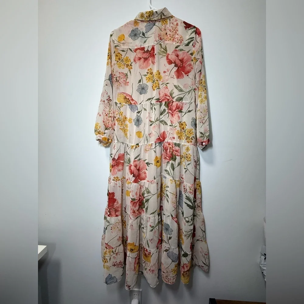 Blogger’s Favourite Zara Floral Print Maxi Shirt Dress size S - Picture 11 of 16
